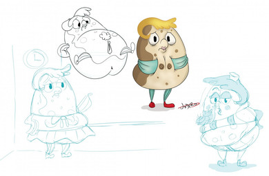 anthro blonde_hair breast_squish breasts clothing female footwear footwear_only frown genitals hair mostly_nude nipples non-mammal_breasts non-mammal_vulva on_model pubes shoes shoes_only solo spread_legs spreading squish vulva jodero nickelodeon spongebob_squarepants mrs._puff aquatic fish pufferfish tetraodontiform 2019 sketch sketch_page