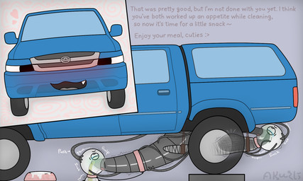 abdominal_bulge ambiguous_gender anal anal_fluids bdsm big_penis blue_body bodily_fluids bondage bound bowl car collar collar_on_penis container cum cum_in_bowl cum_in_container cute_fangs dialogue disgusted_face drinking drinking_urine eating_feces exhaust_pipe eye_roll fangs feces feces_in_ass feces_in_mouth feces_in_stomach fellatio feral forced forced_oral fully_bound genital_fluids genitals group gulp_(sound_effect) half-closed_eyes happy heart_symbol huge_penis intersex intersex/male leash leashed_collar looking_pleasured machine male mechanical_penis metal_penis narrowed_eyes opening_mouth oral peeing penile penis pet_bowl pink_collar pipelining pooping rimming robotic_tentacles saliva saliva_on_face saliva_on_tongue scatplay sex shaking shy_face shy_smile simple_background sound_effects sucking_anus swallowing swallowing_feces swallowing_feces_whole swallowing_urine tape tape_bondage tears_of_desperation tears_of_pain teary_eyes teeth text thick_penis throbbing throbbing_penis tilde_after_text tongue tongue_out trembling trio urine urine_in_mouth vehicle watersports white_body x-ray_view akuzli_bread great_wall_motor dire_car dire_machine dire_vehicle human living_car living_machine living_vehicle mammal 5:3 english_text hi_res shaded signature simple_shading