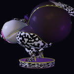 animal_print big_breasts big_butt bikini breasts butt claws clothing cow_print ear_piercing ear_ring female hair hand_on_breast huge_breasts huge_butt hyper hyper_breasts hyper_butt lips looking_at_viewer piercing pink_eyes purple_hair ring_piercing shark_fin simple_background smile solo swimwear two-piece_swimsuit darkdraketom aleydra_(vauvenader) bovid bovine cattle fish mammal marine shark 1:1 3d_(artwork) animated blender_(artwork) digital_media_(artwork) hi_res loop no_sound short_playtime turntable_(animation) webm