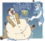 after_vore angry anthro belly belly_squish bodily_fluids bone burping death duo male male/male rumbling_stomach saliva sitting skull squish uvula vore tanio brejen canid canine canis coyote ghost mammal spirit wolf 2024