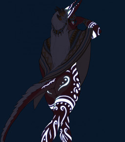 accessory anthro blue_eyes bodypaint bottomless bottomless_anthro bottomless_female bracelet butt claws clothed clothing feather_in_hair female finger_claws fur glowing glowing_bodypaint hair hair_accessory headband jewelry looking_at_viewer looking_back looking_back_at_viewer loose_feather pointy_ears poncho prick_ears rear_view red_body simple_background solo tail tail_mane tribal white_hair mischadot mythology mischa_(character) dragon furred_dragon furred_scalie mythological_creature mythological_scalie scalie digital_media_(artwork) hi_res portrait three-quarter_portrait