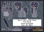 brown_eyes cutie_mark female feral horn smile solo text justis hasbro my_little_pony mythology fan_character kate_(hioshiru) equid equine mammal mythological_creature mythological_equine unicorn english_text model_sheet