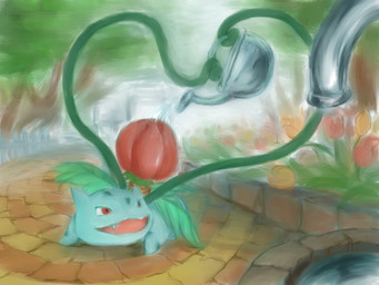 <3 ambiguous_gender cute digital_painting_(artwork) feral flora_fauna flower ivysaur kabotya_to_rantan nintendo outside plant pokémon red_eyes soft_focus solo video_games vines water watering_can
Rating: Safe
Score: 7
User: UNBERIEVABRE!
Date: June 01, 2014 <3 ambiguous_gender cute digital_painting_(artwork) feral flora_fauna flower ivysaur kabotya_to_rantan nintendo outside plant pokémon red_eyes soft_focus solo video_games vines water watering_can
Rating: Safe
Score: 7
User: UNBERIEVABRE!
Date: June 01, 2014