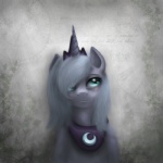 abstract_background anthro blue_hair crown female hair headgear horn long_hair simple_background solo text ventious friendship_is_magic hasbro my_little_pony mythology princess_luna_(mlp) equid equine mammal mythological_creature mythological_equine unicorn 1:1 2012 digital_media_(artwork) english_text half-length_portrait portrait