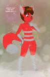 after_transformation anthro female genitals loli nipples nude pussy solo text transformation young young_anthro tanukiarts matt_(wackyfox26) canid canine fox mammal hi_res