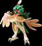 4_toes ambiguous_gender anthro avian_feet biped detailed_feathers feathers feet leaf looking_at_viewer narrowed_eyes plant pose pseudo_clothing simple_background solo talons toes transparent_background vines zygodactyl nintendo pokemon pokken_tournament avian bird decidueye elemental_creature flora_fauna generation_7_pokemon pokemon_(species) 3d_(artwork) alpha_channel detailed digital_media_(artwork) official_art