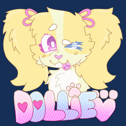 accessory anthro bow_ribbon bubble_letters ear_bow ear_ribbon eyebrows eyelashes female floppy_ears fur heterochromia looking_at_viewer lop_ears one_eye_closed pink_nose pink_tongue purple_eyes ribbons simple_background solo text tongue tongue_out transparent_background wink winking_at_viewer yellow_body yellow_fur young young_anthro anonymous_artist dollie_(triixs) bird_dog canid canine canis domestic_dog hunting_dog mammal spaniel 1:1 alpha_channel character_name headshot_portrait hi_res portrait