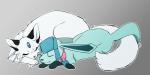 ambiguous_gender bow_(feature) bow_tie duo eyes_closed feral gradient_background grey_background lying simple_background sleeping smile tail matemi nintendo pokemon maka_(anthemoftears) eeveelution generation_1_pokemon generation_4_pokemon glaceon persian_(pokemon) pokemon_(species) absurd_res hi_res