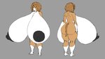 anthro big_breasts big_butt black_nipples breasts butt female fur gloves_(marking) huge_breasts hyper hyper_breasts leg_markings markings nipples nude socks_(marking) solo tan_body tan_fur wide_hips rmk178 canid canine canis domestic_dog hunting_dog mammal saluki sighthound hi_res