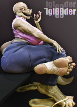 5_toes anthro big_breasts big_butt breasts butt clothing digit_ring feet female flip_flops foot_focus foot_imprint footprint_in_shoe footwear humanoid_feet imprint jewelry on_phone plantigrade ring sandals shoes simple_background sitting solo text toe_ring toes iglooder margret_stalizburg boa_(snake) boa_constrictor boinae reptile scalie snake 3d_(artwork) absurd_res blender_(artwork) digital_media_(artwork) english_text hi_res