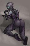 armor butt cybernetic_spine exosuit female headgear helmet human_only not_furry solo synthetic_muscles technology mario-grant planetside_2 vanu_sovereignty human mammal full-length_portrait grandfathered_content hi_res portrait