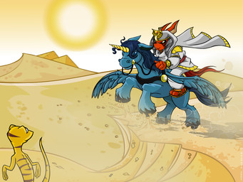 2_toes ambiguous_gender blue_body blue_eyes blue_fur blue_mane bottomwear cape clothing desert detailed_background feathered_wings feathers feet footwear fur group headdress horn jewelry male mane orange_body orange_fur outside pants pyramid red_body red_fur robe sand sandals shirt shoes sky sun thawb toes topwear wings the_neopets_team mythology neopets jazan bovid caprine equid equine kyrii lizard mammal mythological_creature mythological_equine neopet_(species) reptile scalie snake uni_(neopets) winged_unicorn 2005 4:3 digital_media_(artwork) official_art