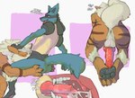 absurd_res animal_genitalia animal_penis anthro anus arcanine backsack balls big_penis blue_body blue_fur bodily_fluids butt butt_grab canid canine canine_genitalia canine_penis cum cum_in_mouth cum_inside cumshot duo ejaculation erection eyes_closed fellatio fur generation_1_pokemon generation_4_pokemon genital_fluids genitals hand_on_butt hands-free head_grab hi_res internal internal_oral knot lucario male male/male male_penetrating mammal neck_tuft nintendo nude open_mouth oral oral_penetration orgasm orgasm_from_oral penetration penile penis penis_backwards pokemon pokemon_(species) precum rear_view sex sheath side_view simple_background tail teeth text tongue tuft voidpastelchalk white_body white_fur