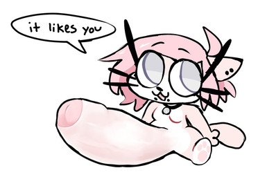 anthro big_penis breasts chibi dialogue erection genitals gynomorph huge_penis hyper hyper_genitalia hyper_penis intersex penis sitting solo talking_to_viewer text hamsterscooter zoey_(catgenderzz) domestic_cat felid feline felis mammal 2023 english_text nonbinary_(lore)
