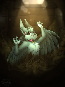 3_fingers anthro black_eyes collar covered_in_feces eyebrows feathers feces fingers fur green_body green_feathers green_fur light logo looking_at_viewer male name_on_clothing name_on_collar scatplay solo standing standing_in_feces teeth text wings wood worried rex_yi levi_(fatcat4t4) avali artist_logo artist_name hi_res