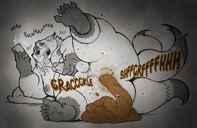 anthro balls belly bodily_fluids butt erection feces flies_for_smell genitals male multi_tail musk nipples nude overweight overweight_anthro overweight_male penis pooping scatplay solo tail mayku asian_mythology east_asian_mythology mythology daiki_(ophelia_sketched) canid canine fox fox_spirit mammal mythological_creature hi_res