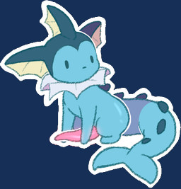 big_tail blue_body blue_eyes blue_nose chibi erection feral genitals male multicolored_body penis pink_penis simple_background solo tail tapering_penis transparent_background backsash nintendo pokemon eeveelution generation_1_pokemon pokemon_(species) vaporeon 2024 alpha_channel low_res