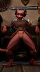anthro armor black_claws blue_carpet book bottle bovid_horn caprine_horn carpet claws container female floor furniture genitals green_carpet green_eyes horn leaning leaning_backward leaning_on_table looking_at_viewer melee_weapon presenting presenting_vulva ram_horn red_body red_scales scales shield solo spread_legs spreading standing sword table vulva weapon wood wood_floor wood_furniture wood_table yellow_wall thicchips sladdoska_(modeler) mythology anshi kobold mythological_creature mythological_scalie scalie 3d_(artwork) 4k 9:16 absurd_res digital_media_(artwork) hi_res