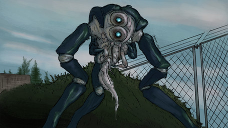3_legs alien_genitalia bodily_fluids feral genital_fluids laser_gun leaking leaking_penis leaking_precum male outside precum ranged_weapon solo voyeur weapon gummi_art half-life valve alien biomechanical hunter_(half_life) 16:9 digital_drawing_(artwork) digital_media_(artwork) digital_painting_(artwork) hi_res painting_(artwork) widescreen