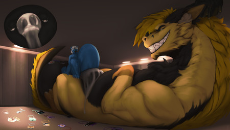 anthro anthro_on_feral anthro_penetrated balls belly bestiality big_belly blue_body blue_fur bodily_fluids cervical_penetration convention convention_badge cowgirl_position cum cum_in_uterus cum_inflation cum_inside cutaway duo fallopian_tubes female female_anthro female_penetrated feral feral_penetrating feral_penetrating_anthro from_front_position fur genital_fluids genitals inflation inside internal internal_vaginal larger_feral larger_male lying male male/female male_feral male_penetrating male_penetrating_female nude nude_anthro nude_female on_back on_bottom on_top ovaries penetration penile penile_penetration penis_in_vagina sex size_difference smaller_anthro smaller_female smaller_penetrated tongue tongue_out toothy_grin uterus vaginal vaginal_penetration yellow_body yellow_fur conditional_dnp olexafox mythology dergun kraven_lupei dragon furred_dragon furred_scalie gnoll hyena mammal mythological_creature mythological_scalie scalie absurd_res hi_res huge_filesize