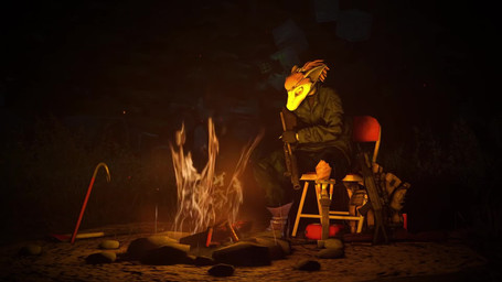 alice_kit ambiguous_gender anthro assault_rifle backpack campfire camping chair cleaning cleaning_tool clothed clothing crowbar detailed_background explosion explosives eye_patch eyewear fire forest forest_background furniture gear grenade grenade_launcher gun hair missing_leg nature nature_background night on_chair orange_hair outside plant prosthetic prosthetic_leg prosthetic_limb ranged_weapon red_eyes rifle rifle_scope shooting shooting_gun shooting_weapon sitting solo tactical_load_carring_vest tools tree weapon dr.holiday sound_warning mythology project_silverfish dragon inheritor mythological_creature mythological_scalie scalie 16:9 3d_(artwork) 3d_animation animated digital_media_(artwork) hi_res short_playtime sound source_filmmaker_(artwork) video widescreen