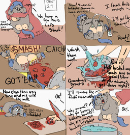 abuse ambiguous_feral ambiguous_gender animal_abuse blood blue_hair blue_tail bodily_fluids boiling_water bowl character_prepared_as_food container cooking_pot crotch_breasts cruelty death dying feces female female_feral feral fetus forced fur furniture genital_fluids genitals gore green_body green_fur grey_body grey_fur grotesque_death guts hair holding_bowl holding_container holding_object imminent_death killing knife machine milking_machine organs pain pained_expression peeing peeing_on_furniture suffering tail text urine vaginal_blood violence vulva water wetting young young_ambiguous young_feral nekuchan fluffy_pony fluffy_pony_(species) mammal 2020 comic digital_media_(artwork) english_text