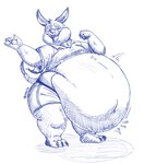 3_toes 4_fingers admiring admiring_self anthro anthro_pred anthro_prey belly_jiggle belly_tuft bottomwear chubby_cheeks claws clothing curled_tail digestion double_chin feet fingers fist ill_fitting_clothing jiggling long_ears looking_at_belly looking_at_own_belly love_handles male male_pred male_prey navel neck_tuft onomatopoeia open_mouth oral_vore polo_shirt shadow sharp_teeth shirt shorts solo sound_effects tail teeth text thick_thighs toe_claws toes tongue topwear tuft vore wardrobe_malfunction wobble hausedge caster_(technocaster) ambiguous_species canid canine canis domestic_dog mammal shiba_inu spitz 2024 artist_name cross-hatching hatching_(art) hi_res shaded