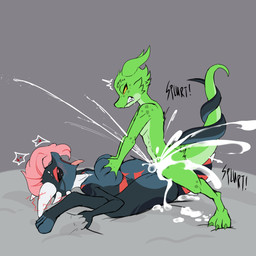 abdominal_bulge ahegao anthro bed big_breasts biped black_body black_sclera blush blush_lines bodily_fluids breast_grab breast_squish breasts bubble clenched_teeth cum cum_bubble cum_explosion cum_inflation cum_inside cum_pooling deep_penetration digitigrade drooling duo eagle_position ejaculation entwined_tails excessive_cum excessive_genital_fluids eye_roll eyebrows eyes_rolled_up eyeshadow female female_on_bottom female_penetrated from_front_position fucked_silly furniture furrowed_eyebrows genital_fluids grabbing_bedding green_body hair hand_on_breast heart_symbol horn inflation looking_pleasured lying lying_on_bed makeup male male/female male_dominating_female male_on_top male_penetrating male_penetrating_female muscular muscular_male non-mammal_breasts on_bed on_bottom on_top orgasm orgasm_face penetration penile penile_penetration penis_in_vagina pink_hair pupils red_eyes red_eyeshadow saliva sex simple_background slit_pupils spikes spikes_(anatomy) squish tail tail_coil tears tears_of_pleasure teary_eyes teeth thick_thighs tongue tongue_out vaginal vaginal_fluids vaginal_orgasm vaginal_penetration vaginal_squirting vaginal_squirting_while_penetrated yellow_sclera saeko_art joules_(skales) meral_fleetfoot kobold scalie 1:1 2025 absurd_res hi_res female_(lore)