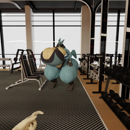 anthro athletic big_breasts big_butt blush breast_squish breasts butt cleavage clothed clothing duo female first_person_view gym huge_breasts huge_butt huge_hips huge_thighs hyper hyper_breasts hyper_butt hyper_hips hyper_thighs inside jumping larger_female male muscular_legs panties red_eyes shirt size_difference smaller_male squish tail tail_motion tailwag thick_thighs tight_clothing tight_shirt tight_topwear topwear underwear wide_hips darkdraketom nintendo pokemon drale_(darkdraketom) lulu_(darkdraketom) generation_4_pokemon human lucario mammal pokemon_(species) 1:1 3d_(artwork) 3d_animation animated blender_(artwork) digital_media_(artwork) hi_res no_sound short_playtime video