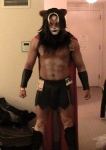 anthro clothing costume fursuit gladiator male real solo warrior unknown_artist kiwa spartan_(roman) felid lion mammal pantherine grandfathered_content photography_(artwork)