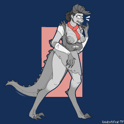 4_breasts anthro biped black_hair breasts claws digitigrade female hair horn multi_breast nipple_slip nipples open_mouth scarf simple_background solo standing surprised transformation unidentified-tf fallout microsoft ellie_perkins deathclaw scalie 1:1 2019 absurd_res alpha_channel digital_media_(artwork) hi_res