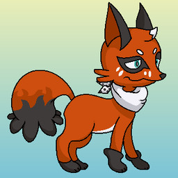 black_ears black_nose black_tail feral fur fur_markings hair kerchief markings orange_hair orange_tail quadruped red_tail solo tail white_hair white_kerchief trooper3 nintendo pokemon pokemon_mystery_dungeon spike_chunsoft thistle_(trooper3) generation_8_pokemon nickit pokemon_(species) 1:1 low_res