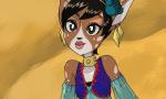 anthro black_hair brown_eyes ear_piercing female hair lips piercing solo thelivingmachine02 mattel monster_high fawn_(monster_high) deer humanoid mammal 2014 5:3 hi_res