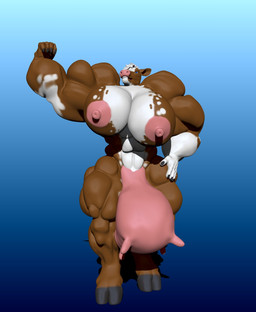 5_fingers abs anthro big_breasts big_muscles blue_eyes breasts breasts_and_teats brown_body cloven_hooves countershading female fingernails fingers flexing hooves huge_breasts huge_muscles hyper hyper_breasts hyper_muscles muscular nails nipples pink_nipples simple_background standing teats udders blackpanthress bovid bovine cattle mammal 3d_(artwork) digital_media_(artwork) hi_res