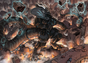abs aircraft airplane anthro biceps big_tail biped black_body boots bottomwear building building_destruction car city city_background city_crushing city_destruction cityscape claws clothed clothing crush destruction feet finger_claws fingerless_gloves fingers fire footwear forced gear gloves glowing glowing_eyes handwear house jet long_tail macro macro_anthro macro_male male muscular muscular_anthro muscular_male outside paws pecs rampage shoes snake_hood solo stomping tail teeth telekinesis toe_claws toes topwear vehicle vehicle_destruction nairim kai'nek_(pyronite) cobra reptile scalie snake hi_res