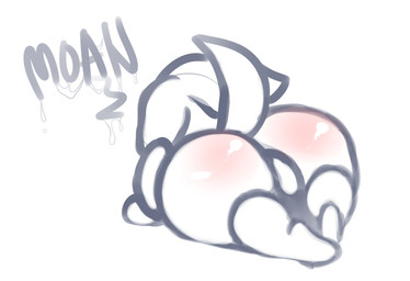 ambiguous_gender anthro big_butt blush body_blush butt butt_blush moan perineum raised_tail rear_view simple_background solo sound_effects tail text white_background backsash mammal mustelid otter 2017 digital_media_(artwork) hi_res sketch