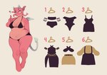 2_horns 5_fingers anthro black_bra black_clothing black_panties black_underwear blue_eyes bra breasts circle_eyebrows clothing countershading eyebrows female fingers horn navel non-mammal_breasts panties pink_body pink_countershading pink_face question_mark simple_background slightly_chubby slightly_chubby_anthro slightly_chubby_female small_eyebrows solo spade_tail tail underwear wings paggi mythology nana_(paggi) dragon mythological_creature mythological_scalie scalie 2024 digital_drawing_(artwork) digital_media_(artwork) hi_res