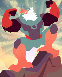 anthro barazoku bare_legs belt bulge clothing eye_bags gloves green_clothing green_suit handwear male mask muscular muscular_anthro muscular_male on_rock rock solo suit wearing_mask theastoundingarc angry_birds rovio_entertainment sega the_boys_(series) mighty_eagle soldier_boy_(the_boys) accipitrid accipitriform avian bird eagle absurd_res hi_res reference_image