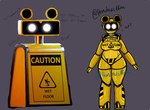 anthro anthrofied big_breasts breasts female machine slightly_chubby solo text thick_thighs white_eyes wide_hips yellow_body hondausmina five_nights_at_freddy's five_nights_at_freddy's:_security_breach scottgames steel_wool_studios wet_floor_bot_(fnaf) humanoid robot robot_humanoid 2021 digital_media_(artwork) english_text hi_res