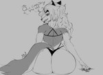 2024 aloy27 anthro artist_name big_butt bikini black_and_white breasts bubble_butt butt canid canid_demon canine claws clothing curvy_figure dated demon dialogue ear_piercing ear_ring eyelashes female finger_claws fingers fluffy fluffy_tail hair hellhound helluva_boss hi_res huge_butt long_hair long_tail looking_at_viewer looking_back looking_back_at_viewer loona_(helluva_boss) mammal monochrome mythological_canine mythological_creature mythology piercing ring_piercing sharp_teeth signature sketch snout solo spanish_text swimwear tail talking_to_viewer teeth text translation_check translation_request voluptuous wide_hips