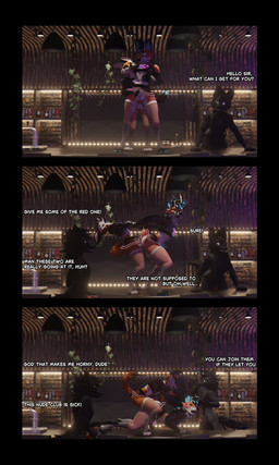 anal anal_penetration anthro dialogue femboy flaccid genitals greeting group horn hot_dogging male male/male masturbation penetration penis penis_grab public public_sex sex text wings sanythefox rabbid_foulfellow_(sanythefox) sany_van_fox canid canine fox lagomorph mammal wolpertinger 3d_(artwork) absurd_res comic digital_media_(artwork) english_text hi_res multiple_scenes
