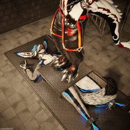 animal_genitalia animal_penis anthro anthro_on_anthro arms_tied ball_crush ball_squeeze balls basement bdsm biped black_body black_boots black_clothing black_footwear black_fur black_shoes blue_body blue_fur blue_penis bodily_fluids bondage boot_on_balls boot_on_penis boots bottomwear bound breasts canine_genitalia canine_penis claws clothed clothing cock_and_ball_torture cockbox crush cuff_(restraint) cum cum_dripping_from_penis cum_on_penis demonic depth_of_field dominant duo erection feet female flat_balls foot_crush foot_fetish foot_on_balls foot_on_penis foot_play footwear fur genital_fluids genital_torture genitals goth_boots grey_body grey_fur hair hindpaw inside jacket knot leather leather_boots leather_clothing leather_footwear leather_jacket leather_topwear legs_tied legwear male male/female metal_cuffs moan multicolored_body nude on_ground open_mouth orgasm pain pants paws penis penis_squeeze piercing prison prison_cell reflection restraints sex shoes shoes_on slim slim_anthro slim_male slim_sub smile standing standing_on_balls submissive submissive_male tail topwear torture trampling white_body white_fur dragonplayer dragonplayer_(character) iris_prodigy canid canine canis fox hybrid jex mammal nardoragon rexouium 1:1 3d_(artwork) absurd_res blender_(artwork) blender_cycles_(artwork) digital_media_(artwork) hi_res
