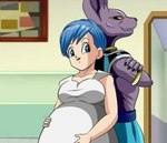 anthro big_breasts breasts duo female infidelity male male/female pregnant smile unknown_artist dragon_ball dragon_ball_super beerus bulma human humanoid mammal