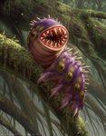2021 arthropod caraid day detailed_background digital_media_(artwork) forest hasbro hi_res insect magic:_the_gathering moss nightmare_fuel official_art outside plant spines teeth tree wizards_of_the_coast