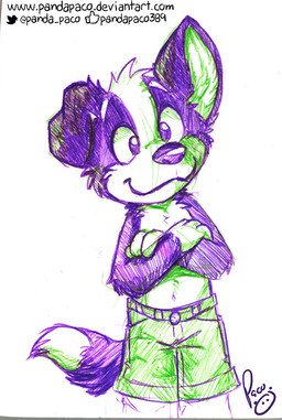 anthro bottomwear cheek_tuft closed_smile clothed clothing crossed_arms dipstick_tail facial_tuft front_view glistening glistening_eyes gloves_(marking) head_tuft logo male markings mouth_closed shorts simple_background smile solo standing tail tail_markings text topless tuft young young_anthro young_male pandapaco roni_(imroni) border_collie canid canine canis collie domestic_dog herding_dog mammal pastoral_dog sheepdog artist_logo portrait signature three-quarter_portrait url