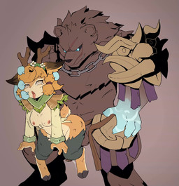 4_fingers ambiguous_penetration anthro anthro_on_anthro anthro_penetrated anthro_penetrating anthro_penetrating_anthro antlers balls bouncing_breasts breasts brown_balls claws clothing dangling dangling_arms dangling_legs duo eye_roll facial_scar female female_penetrated female_raped fingers forced genitals head_grab held_by_head hooves horn looking_down looking_pleasured male male/female male_penetrating male_penetrating_female nipples open_mouth penetration penile penile_penetration penis pink_penis pose rape scar sex size_difference smaller_female smaller_penetrated teeth tongue tongue_out torn_clothing twitching vulva sillybunny9623 gunfire_reborn pole_monarch_(gunfire_reborn) yoyo_(gunfire_reborn) bear deer mammal 2025 2d_animation animated colored hi_res huge_filesize motion_tweening no_sound short_playtime webm