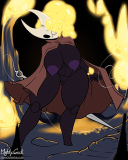 anthro areola big_areola big_breasts big_nipples breasts cape cape_only clothing corruption erect_nipples featureless_crotch female front_view huge_areola huge_breasts huge_nipples infection mostly_nude nipples puffy_areola puffy_nipples purple_nipples solo weapon mightycock hollow_knight_(franchise) team_cherry hornet_(hollow_knight) the_infection_(hollow_knight) arthropod infected_(species) insect 2021 4:5 full-length_portrait hi_res portrait
