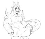 2024 abdominal_bulge anthro anthro_pred belly bodily_fluids deep_navel devourer_(razor_koopa) digital_media_(artwork) dragon dripping fangs fist goo_creature goo_dragon goo_drip half_body half_body_sketch horn larger_anthro larger_male larger_pred male male_pred muscular muscular_anthro muscular_arm muscular_arms muscular_male mythological_creature mythological_scalie mythology navel neopetatrocity pecs purple_body purple_flesh red_eyes scalie sharp_teeth simple_background size_difference sketch slime soft_vore spiked_tail spikes spikes_(anatomy) tail teeth vore willing_pred