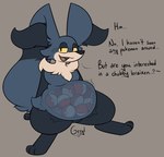 after_vore anthro belly big_belly big_ears bloated blush blush_lines dialogue huge_ears inside_stomach internal male mass_vore object_vore overweight pokeball pokeball_vore rumbling_stomach sitting solo thick_thighs translucent translucent_belly vore conditional_dnp verdantphysician nintendo pokemon verdigris_(verdantphysician) braixen generation_6_pokemon pokemon_(species) hi_res