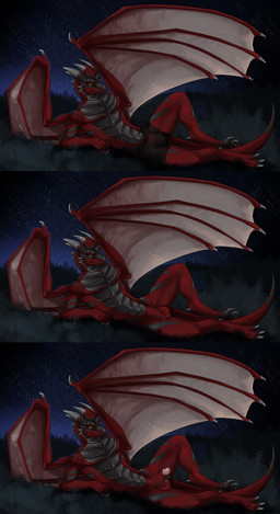 anthro athletic athletic_anthro athletic_male balls clothed clothing erection facial_spikes flaccid foreskin genitals grass green_eyes grey_body horn humanoid_genitalia humanoid_penis looking_at_viewer lying male male_anthro membrane_(anatomy) membranous_wings night nude nude_anthro nude_male on_side outside penis plant red_body red_penis solo spikes spikes_(anatomy) tail topless topless_anthro topless_male underwear underwear_only vein veiny_penis wings i-psilone mythology talyron dragon mythological_creature mythological_scalie scalie 2018 absurd_res hi_res multiple_images